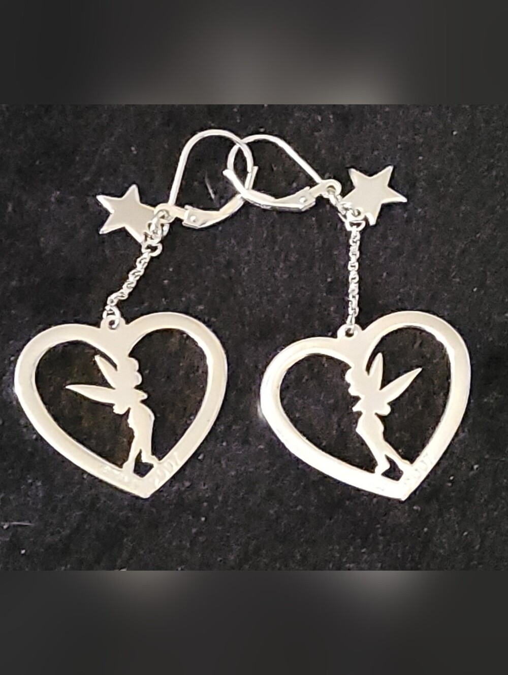 DISNEY stamp 925 2007 Tinker Bell Sterling Silver Earrings